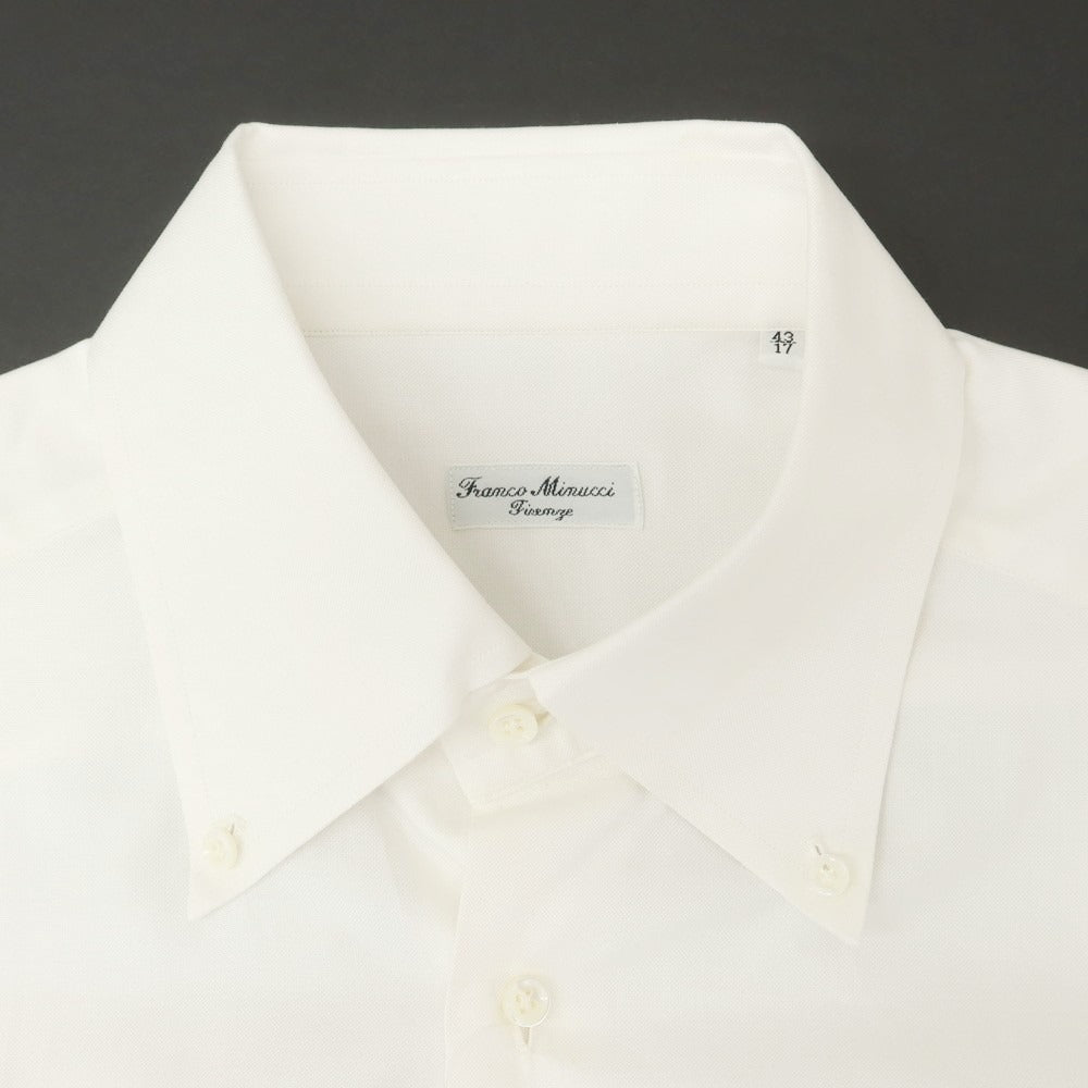 [Used] Franco Minucci Cotton Button-down Dress Shirt White [43] [Condition Rank B] [Men&