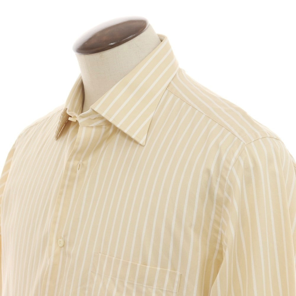 [Used] Barneys New York BARNEYS NEWYORK Cotton Striped Regular Collar Dress Shirt Beige x White [42] [Condition Rank B] [Men&