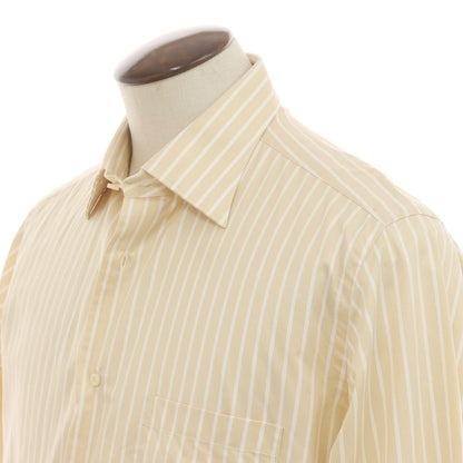 [Used] Barneys New York BARNEYS NEWYORK Cotton Striped Regular Collar Dress Shirt Beige x White [42] [Condition Rank B] [Men&