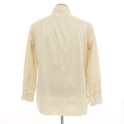 [Used] Barneys New York BARNEYS NEWYORK Cotton Striped Regular Collar Dress Shirt Beige x White [42] [Condition Rank B] [Men&