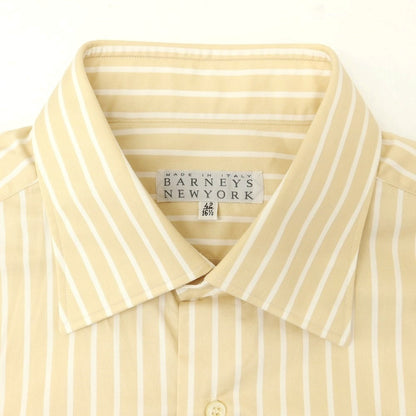 [Used] Barneys New York BARNEYS NEWYORK Cotton Striped Regular Collar Dress Shirt Beige x White [42] [Condition Rank B] [Men&