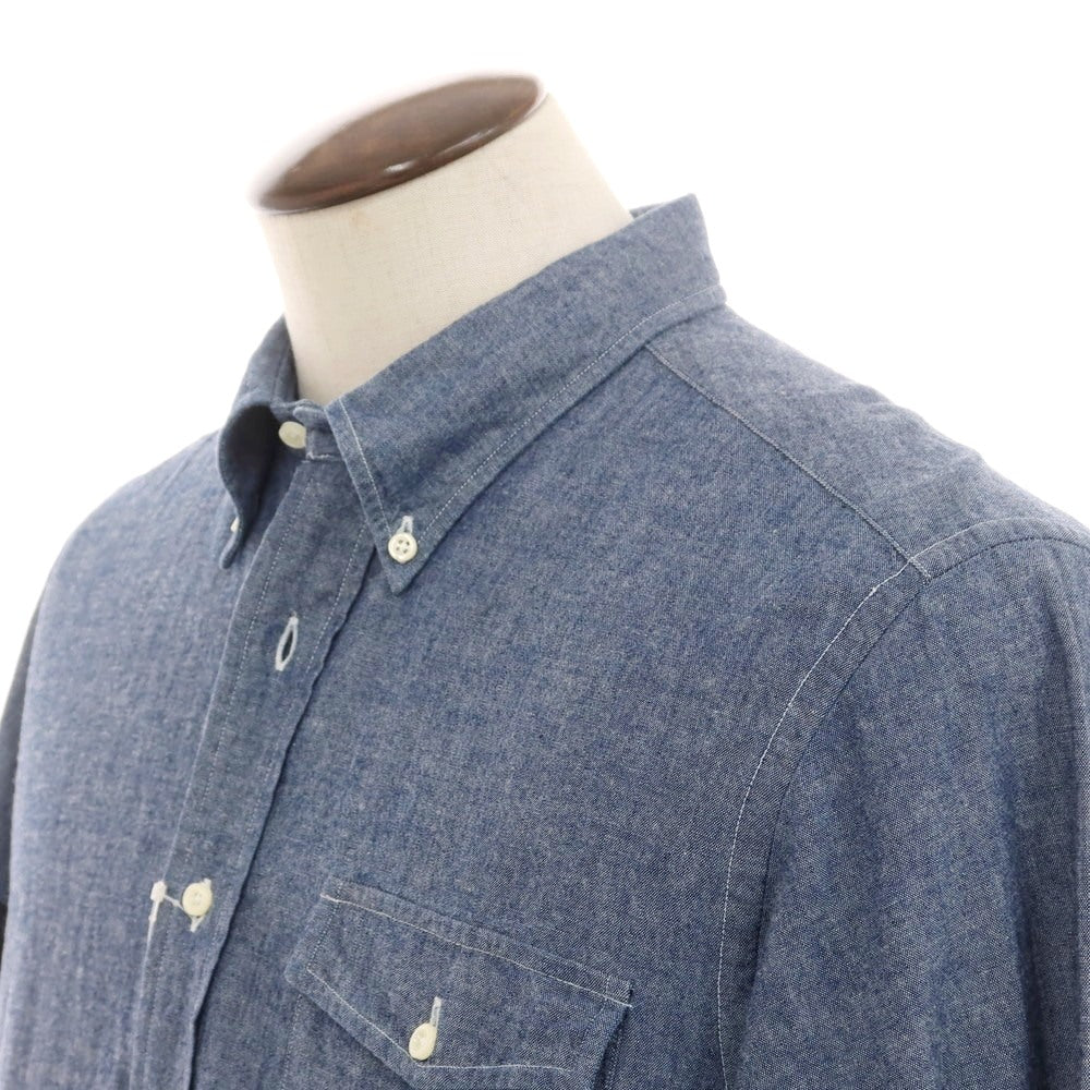 【中古】アイクベーハー IKE BEHAR コットン ボタンダウン カジュアルシャツ ネイビー【 XL 】【 状態ランクB 】【 メンズ 】