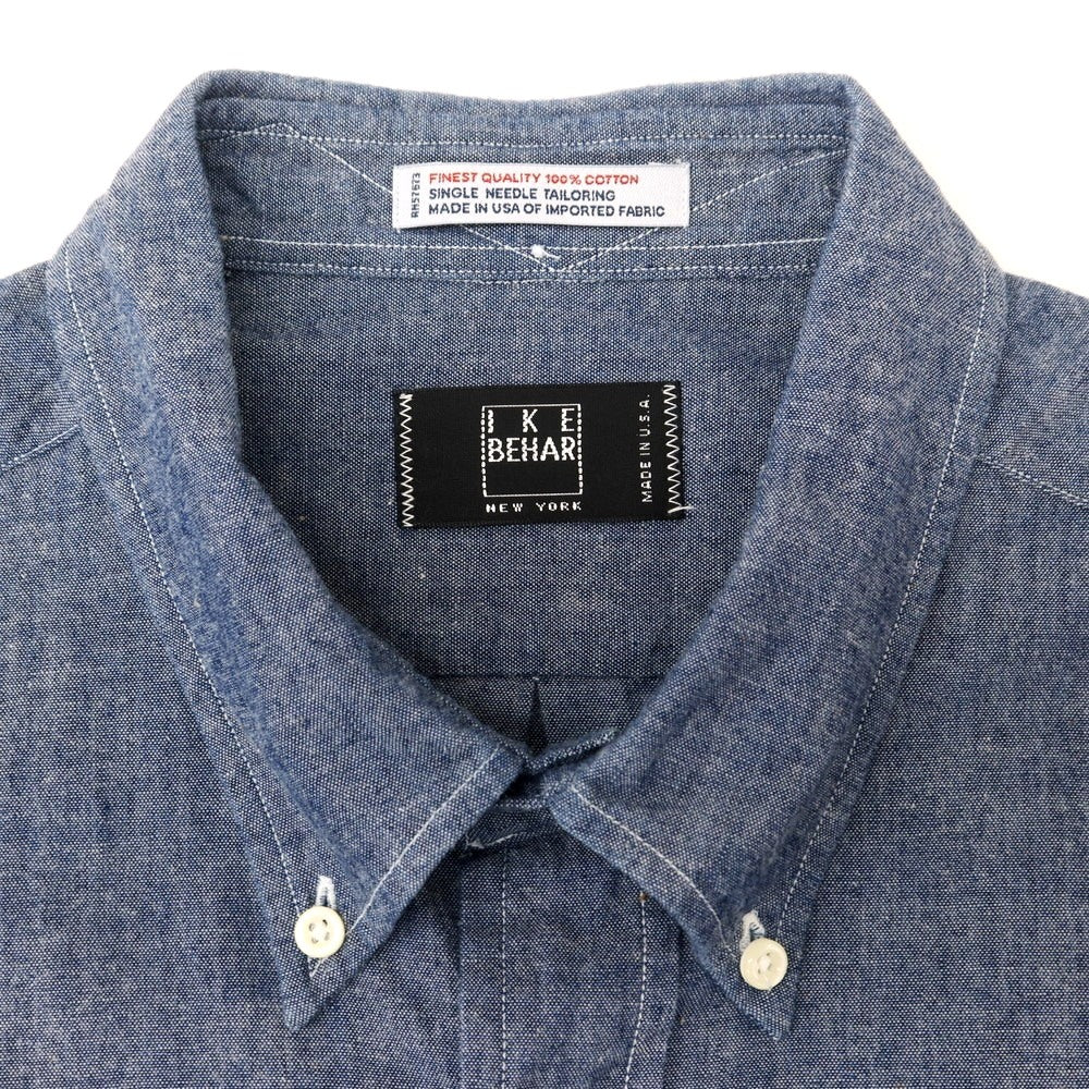 【中古】アイクベーハー IKE BEHAR コットン ボタンダウン カジュアルシャツ ネイビー【 XL 】【 状態ランクB 】【 メンズ 】