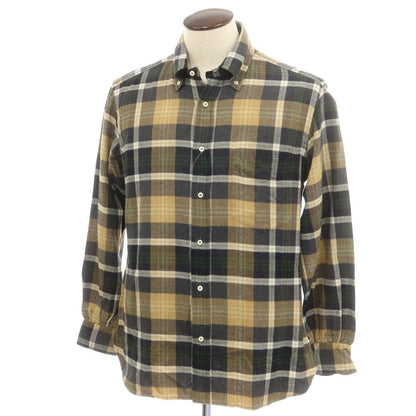 【中古】ギローバー GUY ROVER International Gallery BEAMS別注 チェック ボタンダウン カジュアルシャツ ベージュxグレー【 41 】【 状態ランクB 】【 メンズ 】