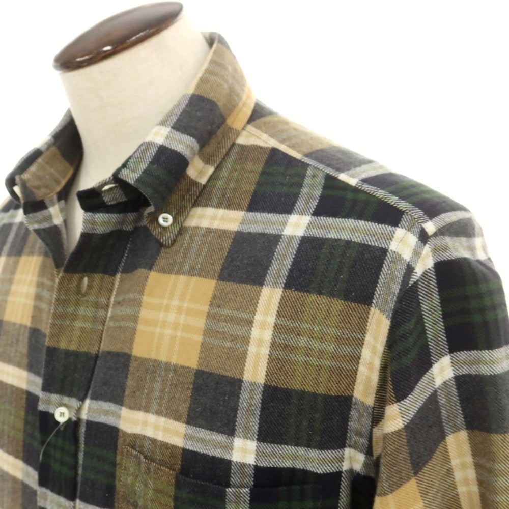 【中古】ギローバー GUY ROVER International Gallery BEAMS別注 チェック ボタンダウン カジュアルシャツ ベージュxグレー【 41 】【 状態ランクB 】【 メンズ 】