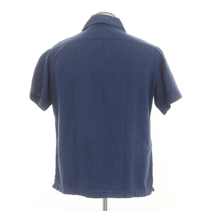 [Used] [Unused] eleventy Cotton Linen Short Sleeve Shirt Light Navy [42] [Condition Rank S] [Men&