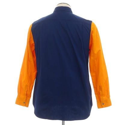 【中古】コムデギャルソンシャツ COMME des GARCONS SHIRT コットン カジュアルシャツ ネイビーxピンクパープル【 L 】【 状態ランクB 】【 メンズ 】