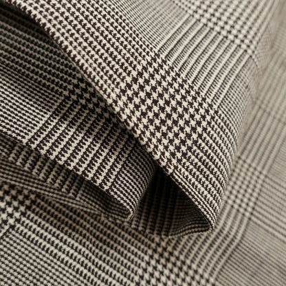 [Used] ANTICOPANTALONE Wool Glen Check Dress Slacks Pants Ivory x Dark Brown [52] [Condition Rank A] [Men&