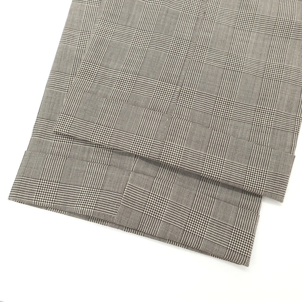 [Used] ANTICOPANTALONE Wool Glen Check Dress Slacks Pants Ivory x Dark Brown [52] [Condition Rank A] [Men&