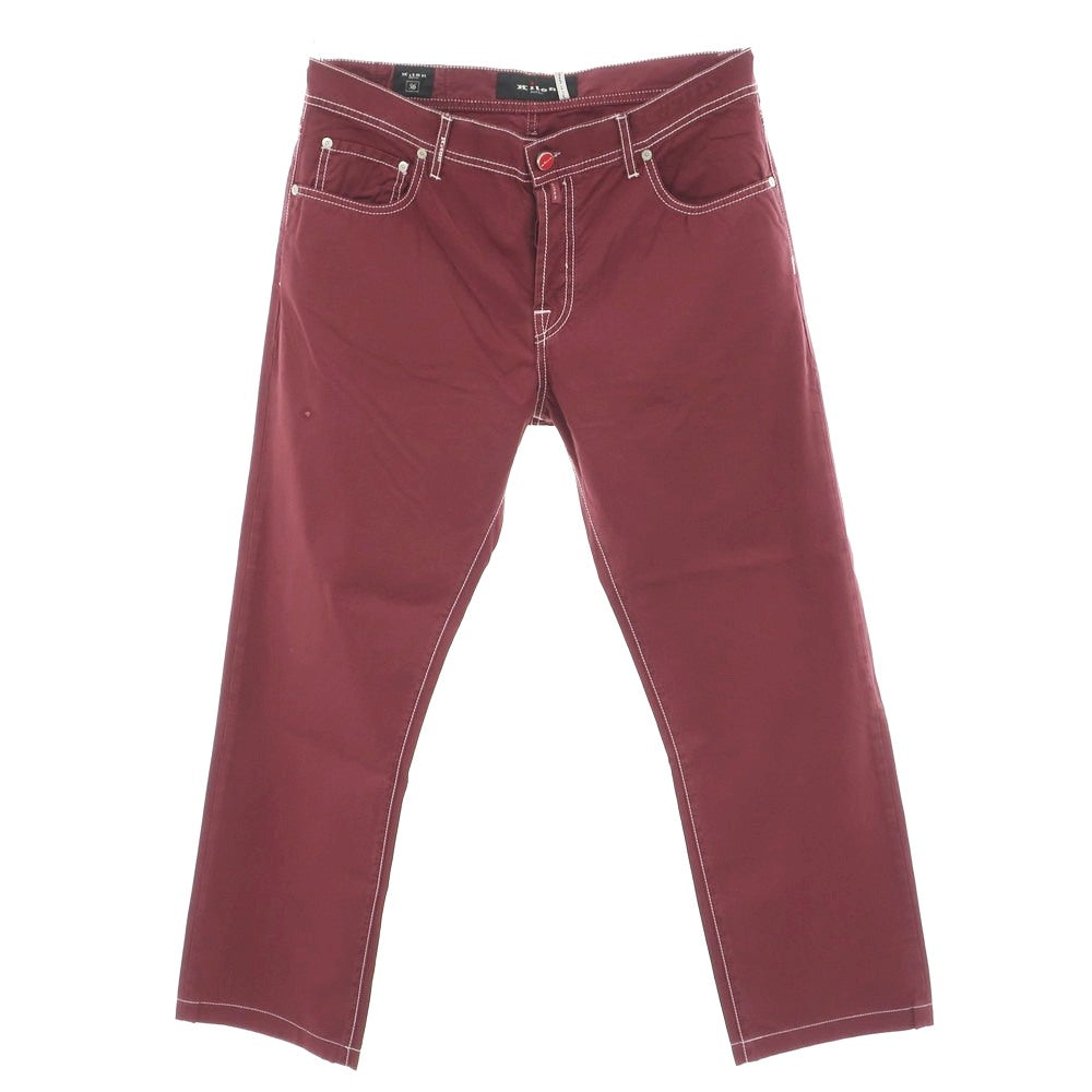 【中古】キートン Kiton コットン 5ポケットパンツ ワイン【 36 】【 状態ランクC 】【 メンズ 】