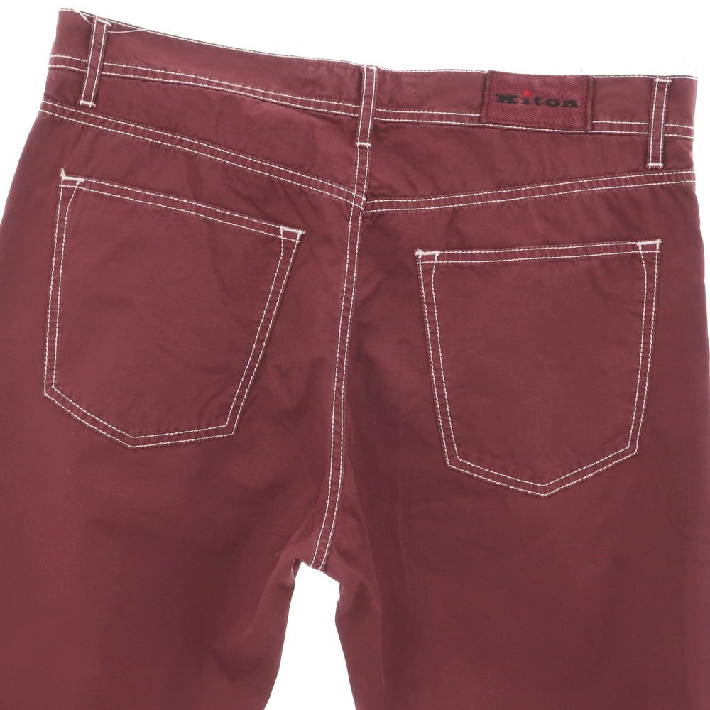 [Used] Kiton Cotton 5 Pocket Pants Wine [36] [Condition Rank C] [Men&