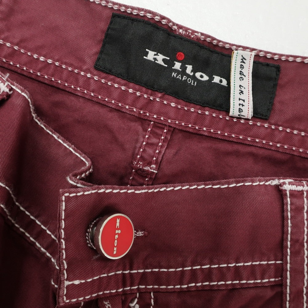 [Used] Kiton Cotton 5 Pocket Pants Wine [36] [Condition Rank C] [Men&