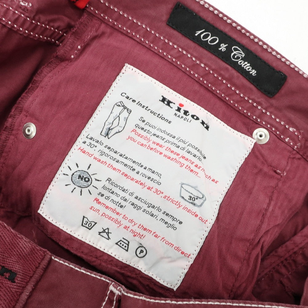 [Used] Kiton Cotton 5 Pocket Pants Wine [36] [Condition Rank C] [Men&