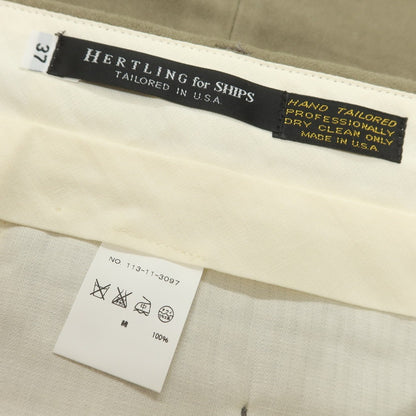 【中古】ハートリング HERTLING SHIPS別注 コットン カジュアルスラックスパンツ オリーブカーキ【 37 】【 状態ランクC 】【 メンズ 】