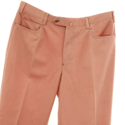 [Used] Luigi Borrelli Cotton Casual Slacks Pants Salmon Pink [35] [Condition Rank C] [Men&