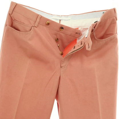 [Used] Luigi Borrelli Cotton Casual Slacks Pants Salmon Pink [35] [Condition Rank C] [Men&