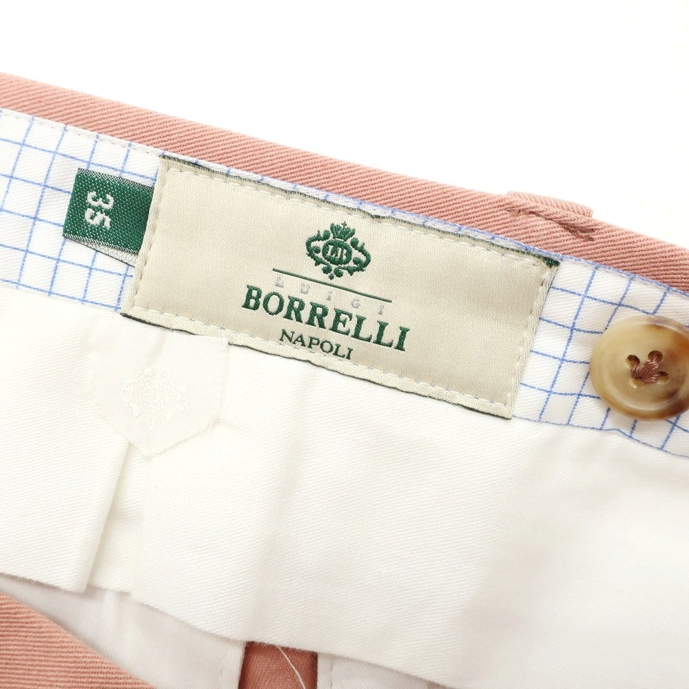 [Used] Luigi Borrelli Cotton Casual Slacks Pants Salmon Pink [35] [Condition Rank C] [Men&