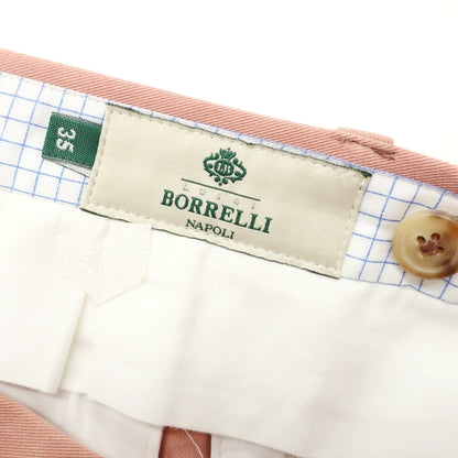 [Used] Luigi Borrelli Cotton Casual Slacks Pants Salmon Pink [35] [Condition Rank C] [Men&