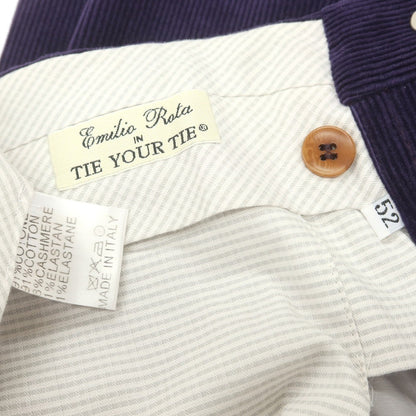 【中古】ロータ ROTA TIE YOUR TIE別注 コットンカシミヤ 中太畝 コーデュロイパンツ パープル【 52 】【 状態ランクB 】【 メンズ 】