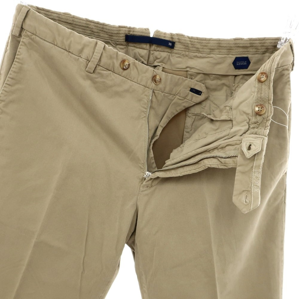 [Used] INCOTEX stretch cotton casual slacks pants, beige [36] [Condition rank B] [Men&