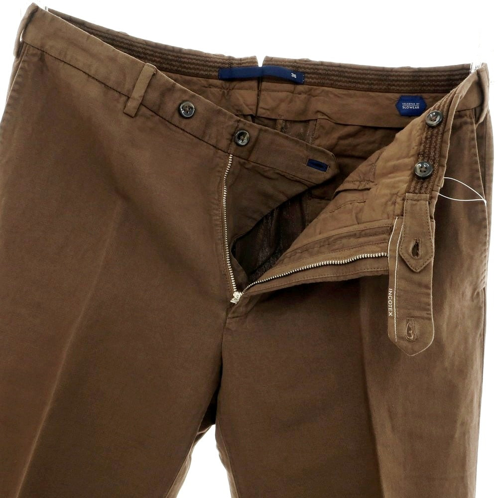 [Used] INCOTEX Linen Cotton Casual Slacks Pants Brown [36] [Condition Rank B] [Men&