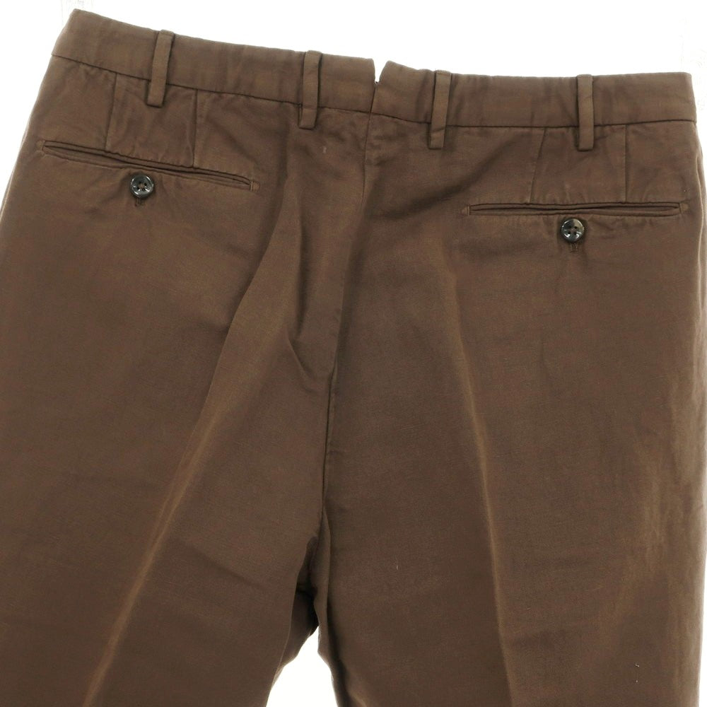 [Used] INCOTEX Linen Cotton Casual Slacks Pants Brown [36] [Condition Rank B] [Men&