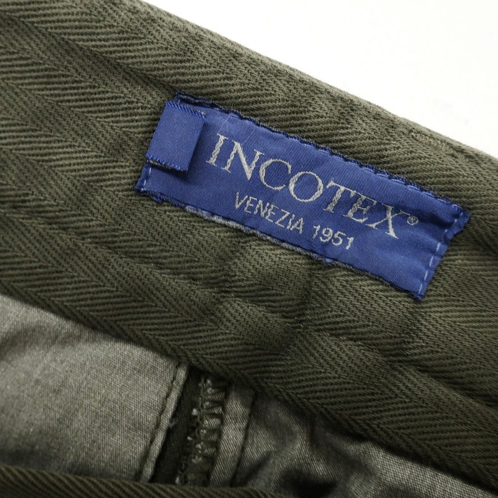 [Used] INCOTEX Cotton Casual Slacks Pants Dark Olive [50] [Condition Rank B] [Men&