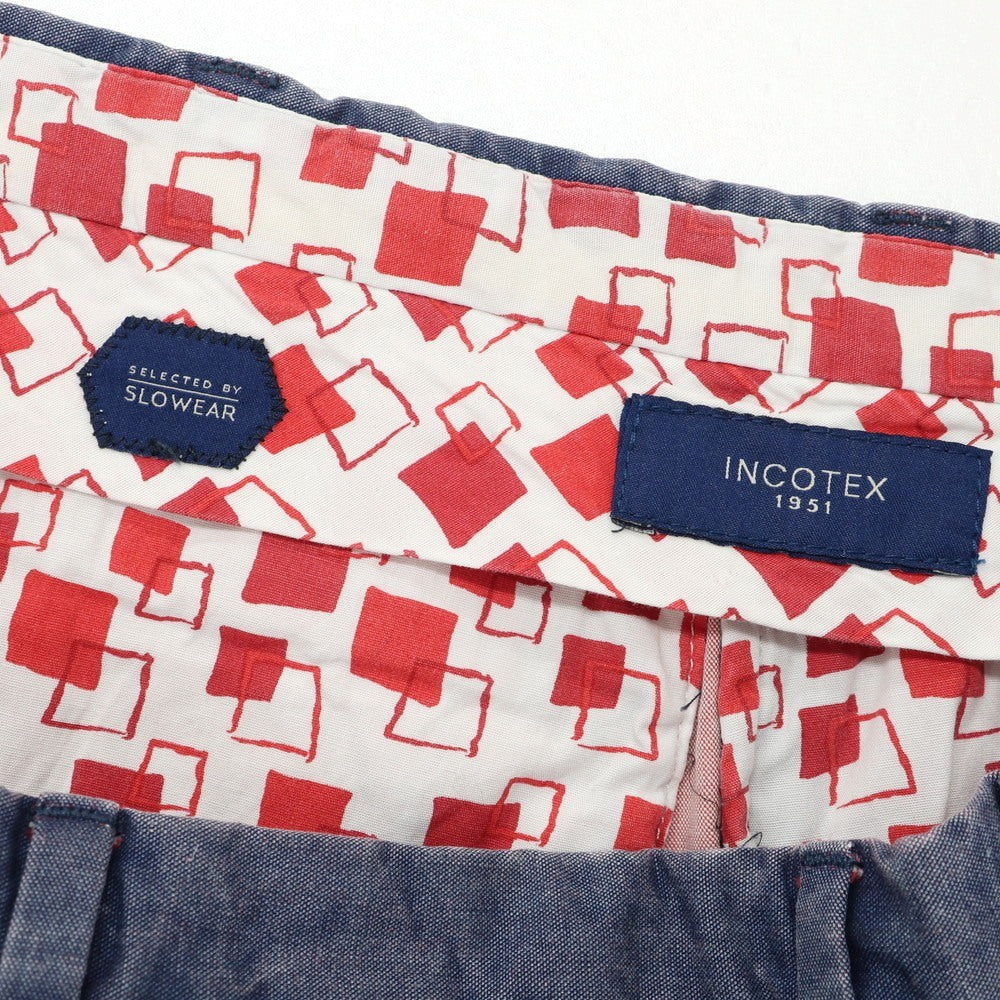 [Used] INCOTEX Cotton Casual Slacks Pants Navy [52] [Condition Rank C] [Men&