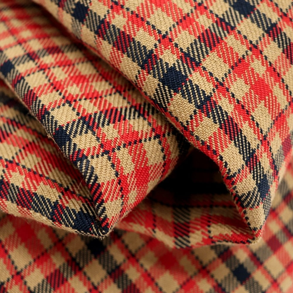 【中古】インコテックス スラックス INCOTEX SLACKS リネンコットン チェック ショートパンツ レッドxベージュ【 35 】【 状態ランクB 】【 メンズ 】[DPD]