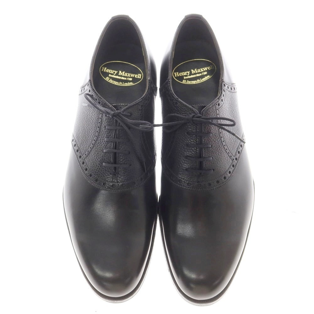 [Used] [Unused] HENRY MAXWELL Combi Saddle Dress Shoes Black [8E] [Condition Rank S] [Men&
