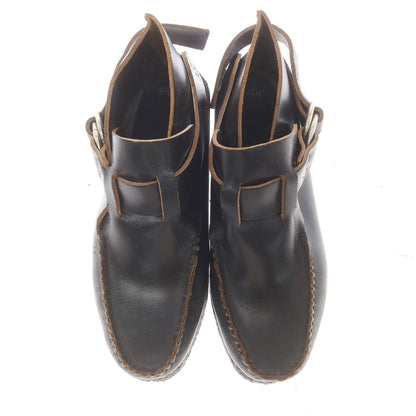 [Used] [Unused] YUKETEN Waxed Leather Ring Boots Black [M8 1/2E] [Condition Rank S] [Men&
