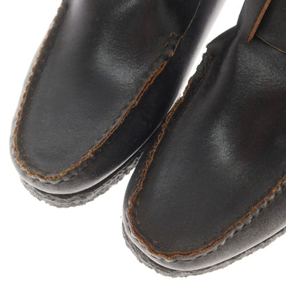 [Used] [Unused] YUKETEN Waxed Leather Ring Boots Black [M8 1/2E] [Condition Rank S] [Men&