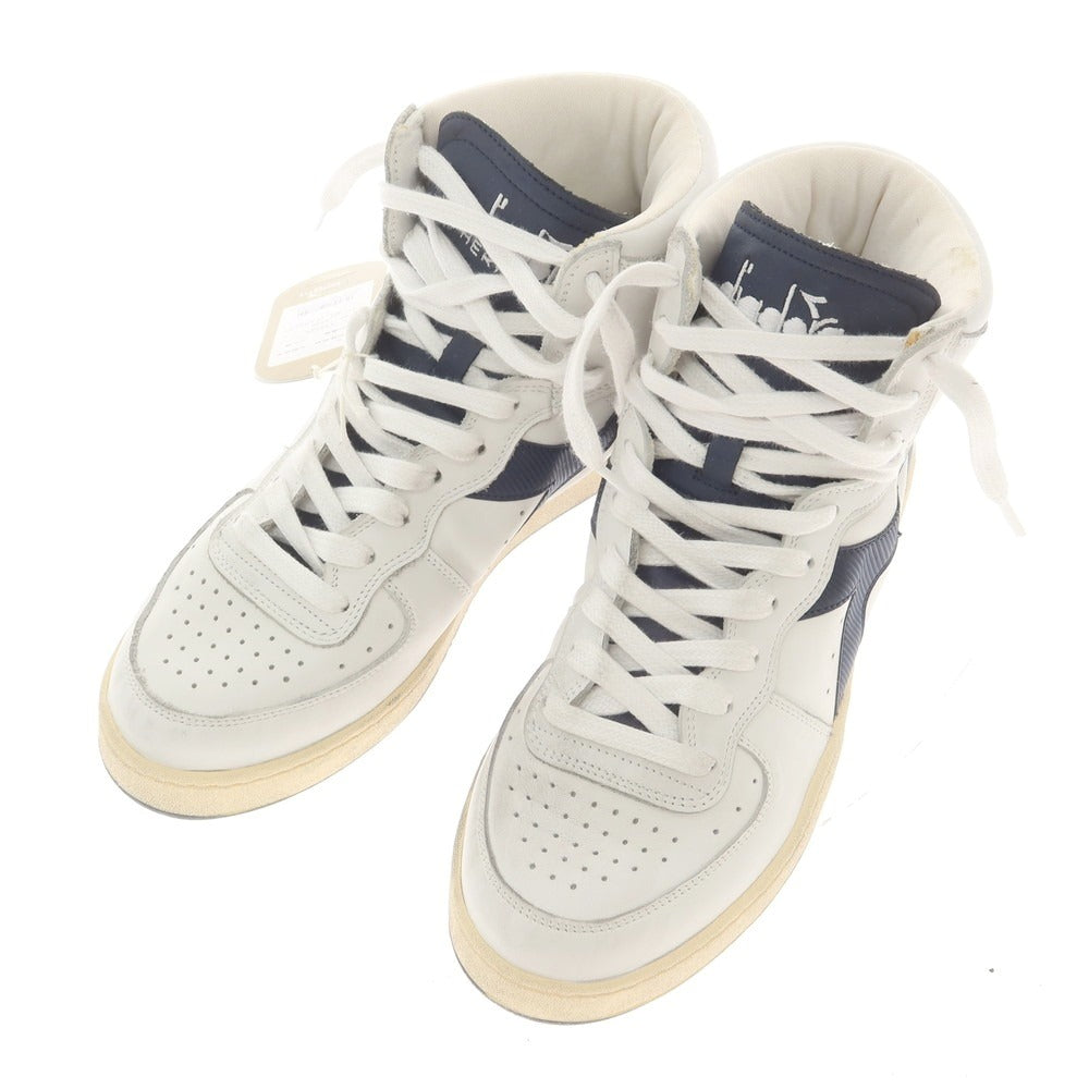 [Used] [Unused] Diadora MI BASKET USED Sneakers White x Navy [27] [Condition Rank S] [Men&