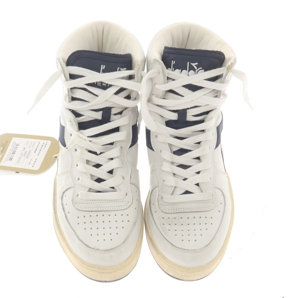 [Used] [Unused] Diadora MI BASKET USED Sneakers White x Navy [27] [Condition Rank S] [Men&