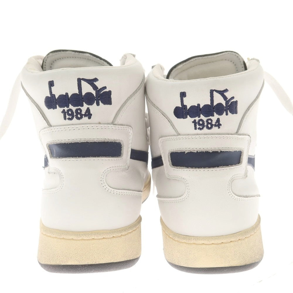 [Used] [Unused] Diadora MI BASKET USED Sneakers White x Navy [27] [Condition Rank S] [Men&