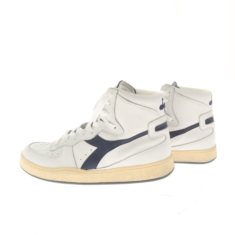 [Used] [Unused] Diadora MI BASKET USED Sneakers White x Navy [27] [Condition Rank S] [Men&