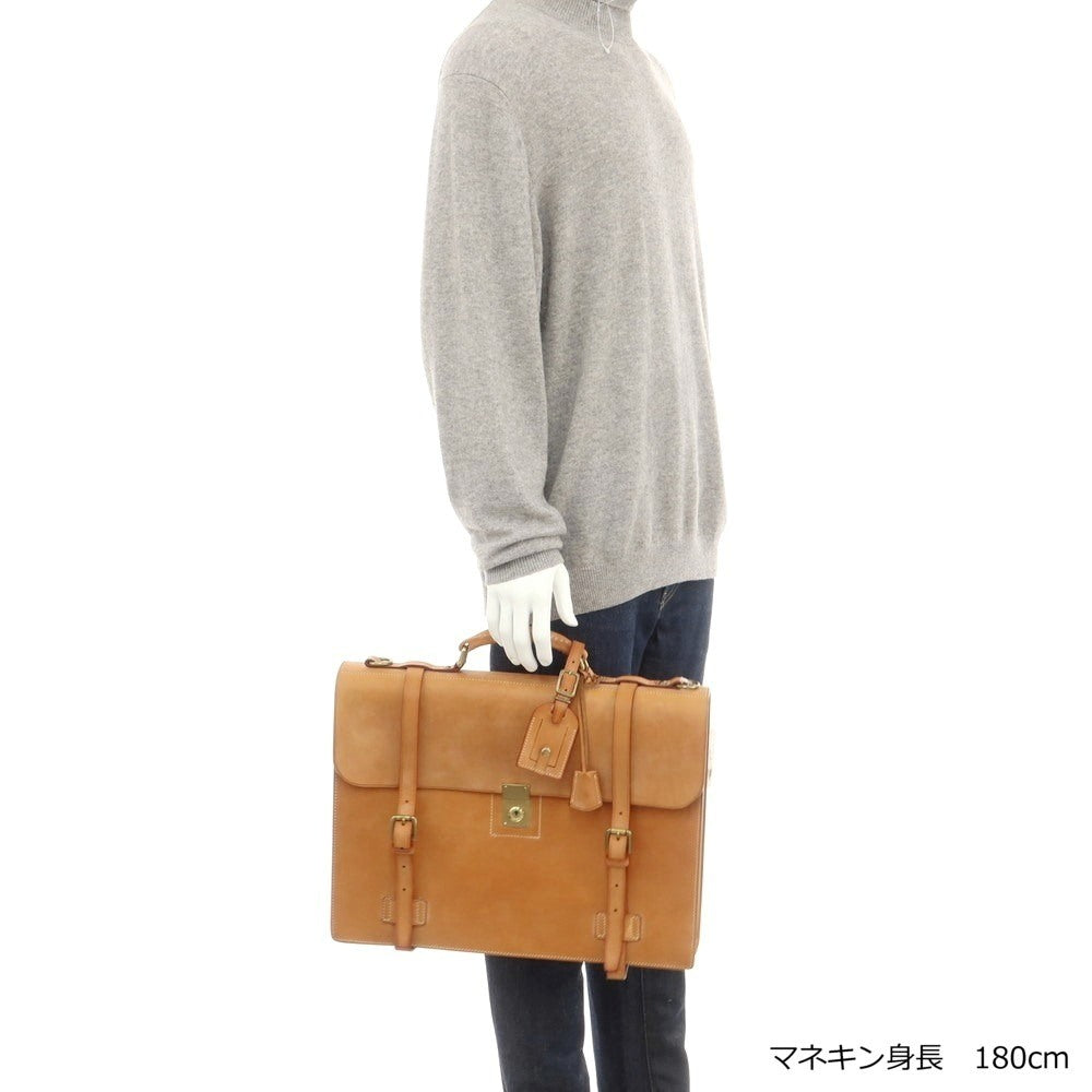 [Used] LA CAGE Bridle Leather Briefcase Light Brown [Condition Rank B] [Men&