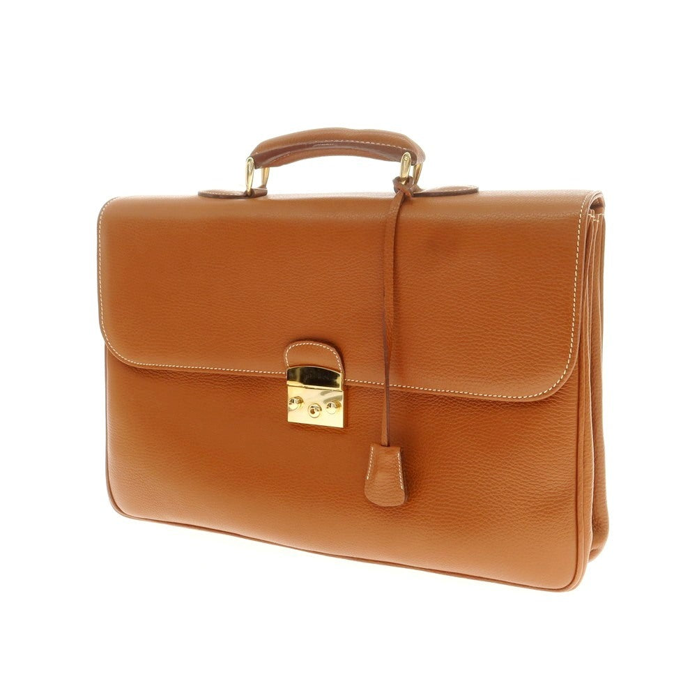 [Used] Beretta Alfred BERETTA ALFRED Shrink Leather Flap Briefcase Light Brown [Condition Rank B] [Men&