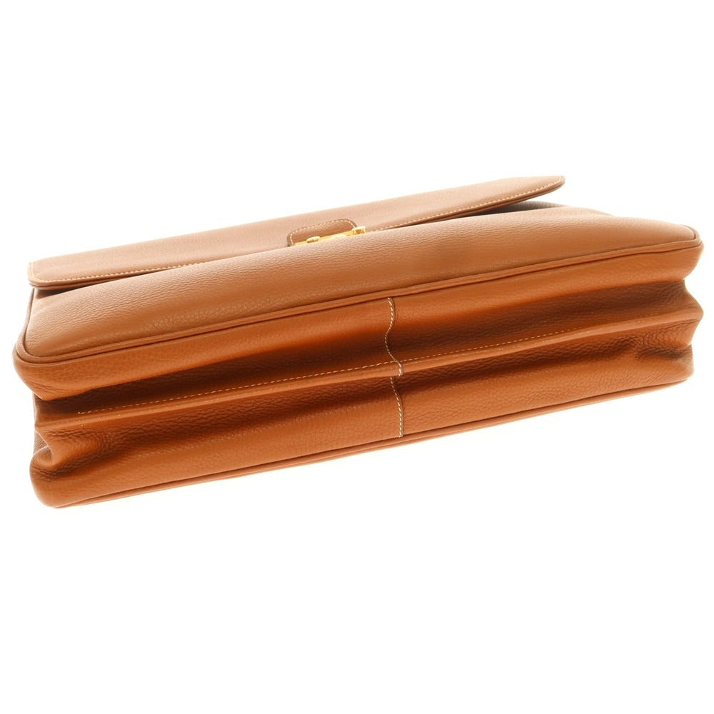 [Used] Beretta Alfred BERETTA ALFRED Shrink Leather Flap Briefcase Light Brown [Condition Rank B] [Men&