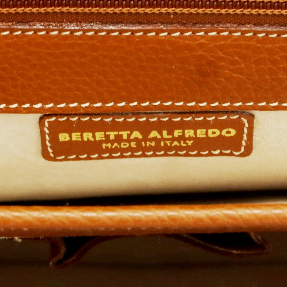 [Used] Beretta Alfred BERETTA ALFRED Shrink Leather Flap Briefcase Light Brown [Condition Rank B] [Men&