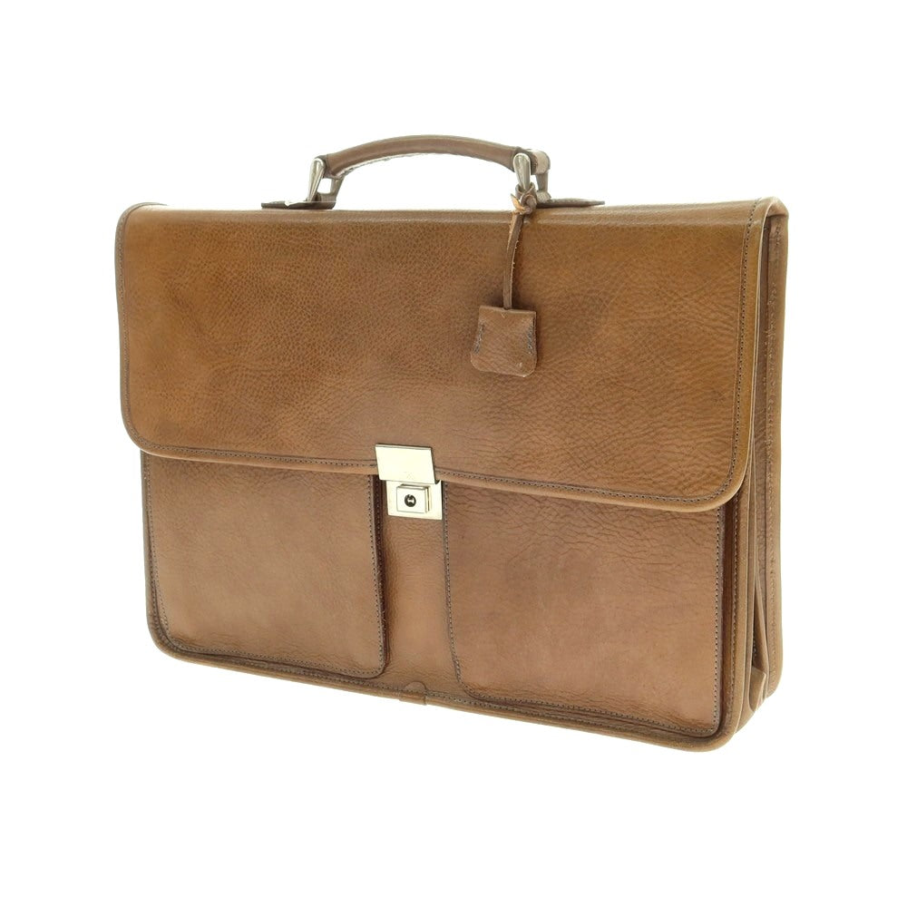 [Used] Felisi 1962 Grained Leather Flap Briefcase Ash Brown [Condition Rank B] [Men&