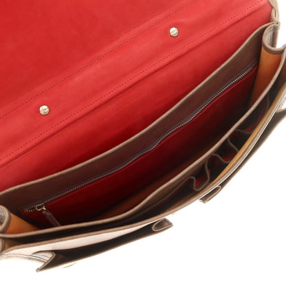 [Used] Felisi 1962 Grained Leather Flap Briefcase Ash Brown [Condition Rank B] [Men&