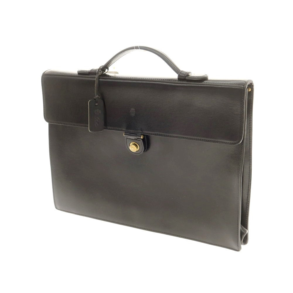 [Used] Felisi 1705/01 Embossed Leather Flap Briefcase Black [Condition Rank A] [Men&