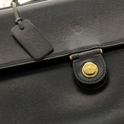 [Used] Felisi 1705/01 Embossed Leather Flap Briefcase Black [Condition Rank A] [Men&