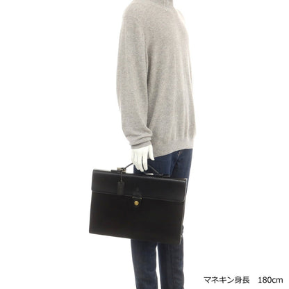 [Used] Felisi 1705/01 Embossed Leather Flap Briefcase Black [Condition Rank A] [Men&