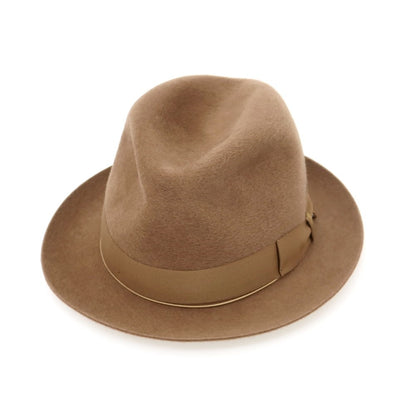 【中古】ボルサリーノ Borsalino レッドディア CERVELT 中折れハット ブラウン系（ジンジャー）【 表記なし（58位） 】【 状態ランクA 】【 メンズ 】