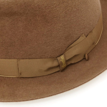 【中古】ボルサリーノ Borsalino レッドディア CERVELT 中折れハット ブラウン系（ジンジャー）【 表記なし（58位） 】【 状態ランクA 】【 メンズ 】