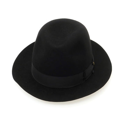 【中古】ボルサリーノ Borsalino ビーバー 中折れハット ブラック【 60 】【 状態ランクB 】【 メンズ 】