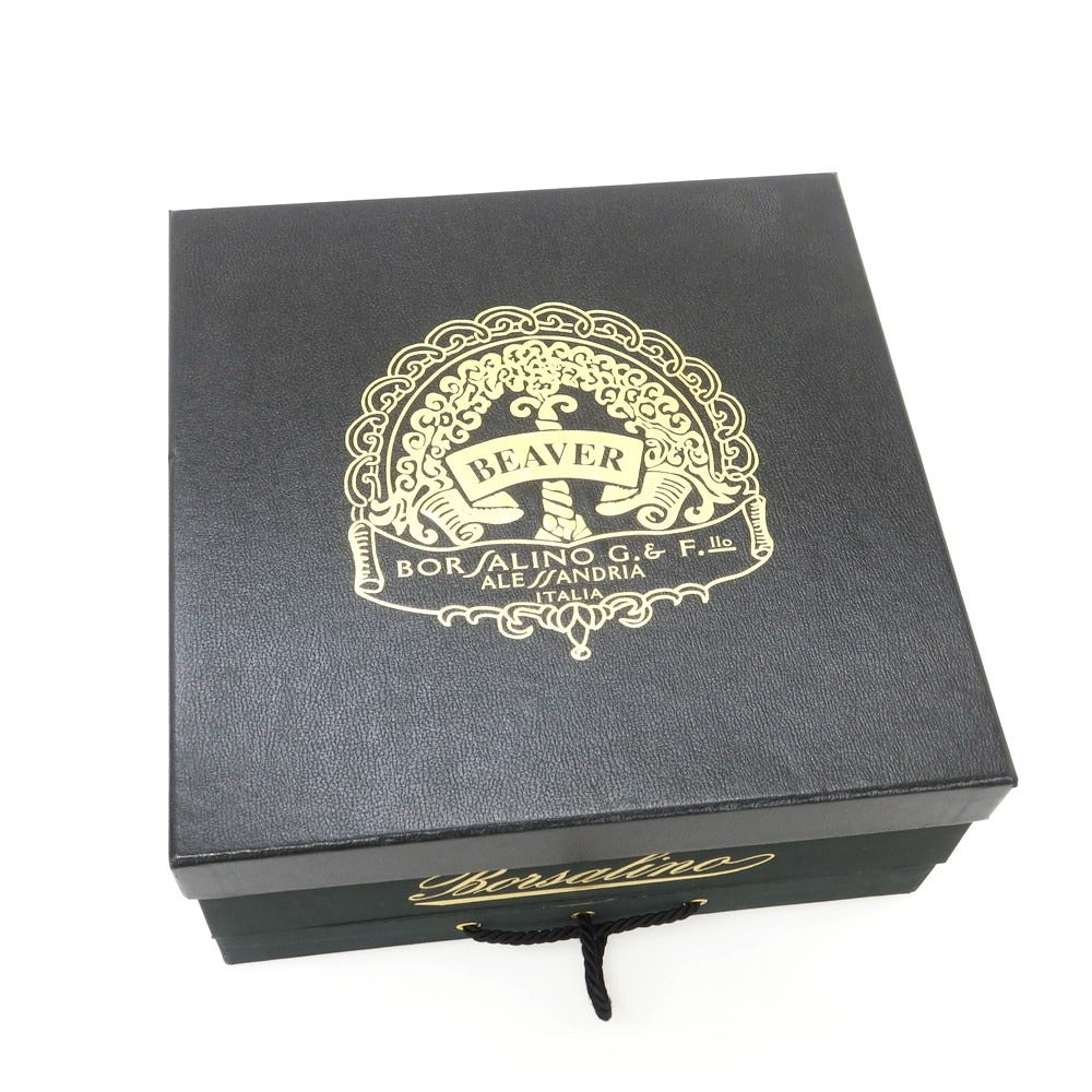 【中古】ボルサリーノ Borsalino ビーバー 中折れハット ブラック【 60 】【 状態ランクB 】【 メンズ 】