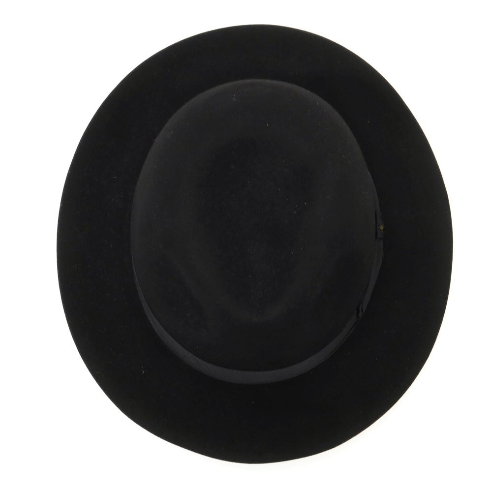 【中古】ボルサリーノ Borsalino ビーバー 中折れハット ブラック【 60 】【 状態ランクB 】【 メンズ 】